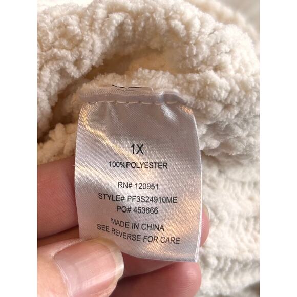 Gypsy Cloud Women's Colorblock Waffle Knit Turtleneck Sweater Multicolor Size 1X - Picture 6 of 10